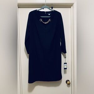 NWT • Authentic Tommy Hilfiger Black Little Dress With Embellished Neckline